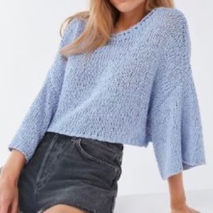 new UO light blue knit flowy sweater